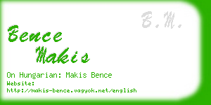 bence makis business card